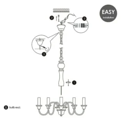 Kroonluchter Lilly 9 Kroonluchter Lilly -Verlichtingswinkel 12 1153