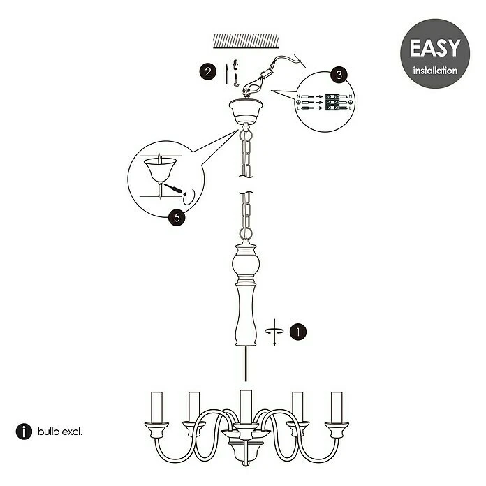 Kroonluchter Lilly 4 Kroonluchter Lilly - Afbeelding 4