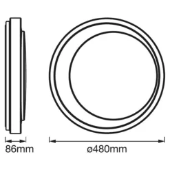 LEDVANCE Led-plafondlamp, Rond Ceiling Moon -Verlichtingswinkel 12 1470