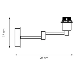 Wandlamp Swing -Verlichtingswinkel 12 589