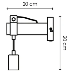 Wandlamp Denton -Verlichtingswinkel 12 628