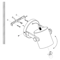 EGLO Wandlamp, Rond Hornwood -Verlichtingswinkel 12 636